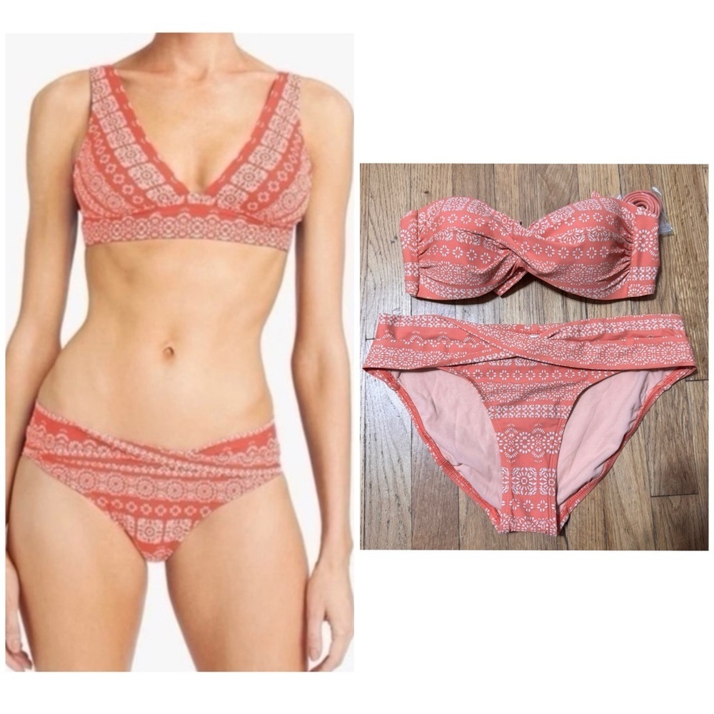 Robin Piccone Isla Bikini Set Terracotta Top (M) Bottom (L)